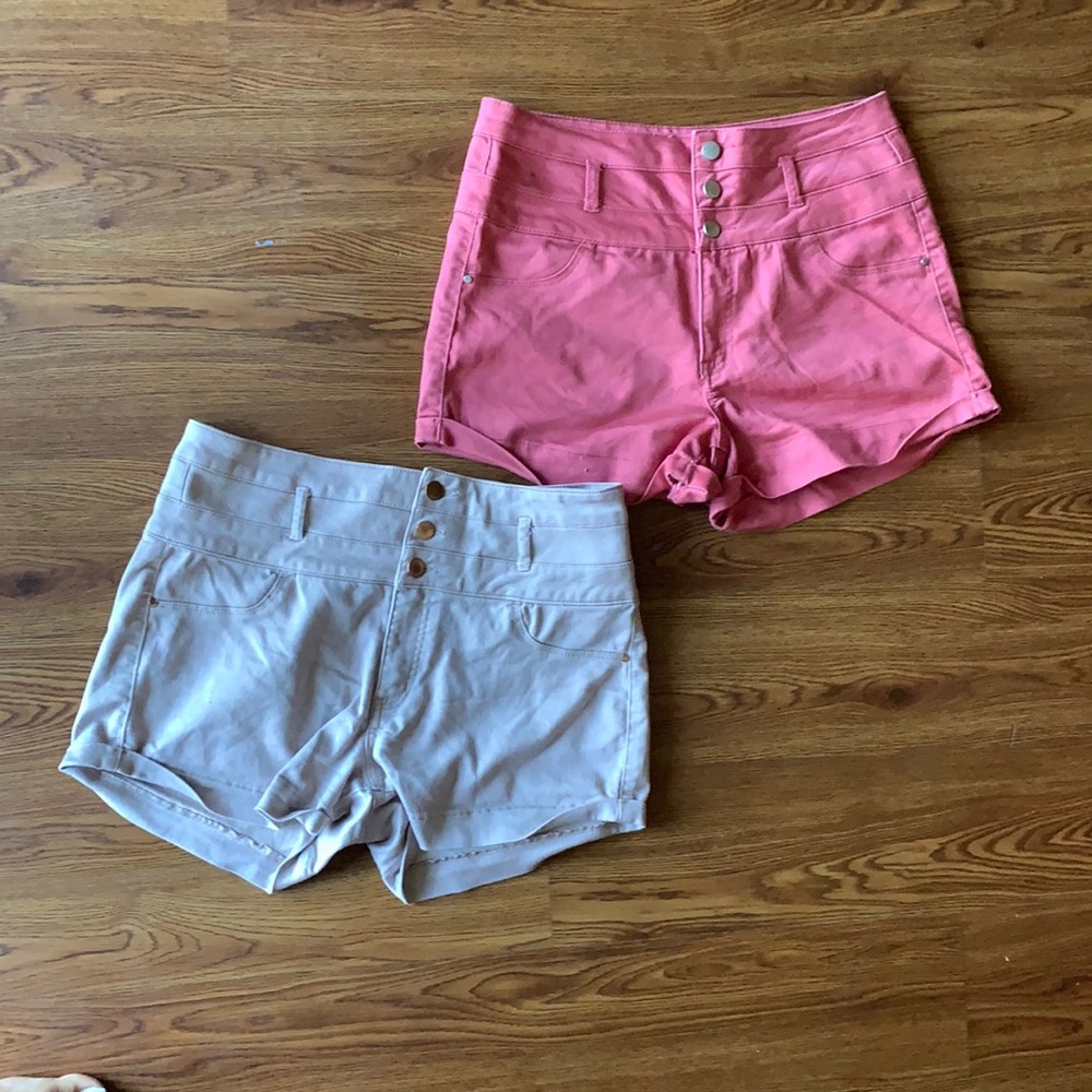 Pink and Cream shorts.